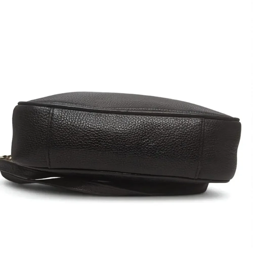 Michael Kors Ginny Crossbody Camera Bag in Black Pebbled Leather Jet Set Bag